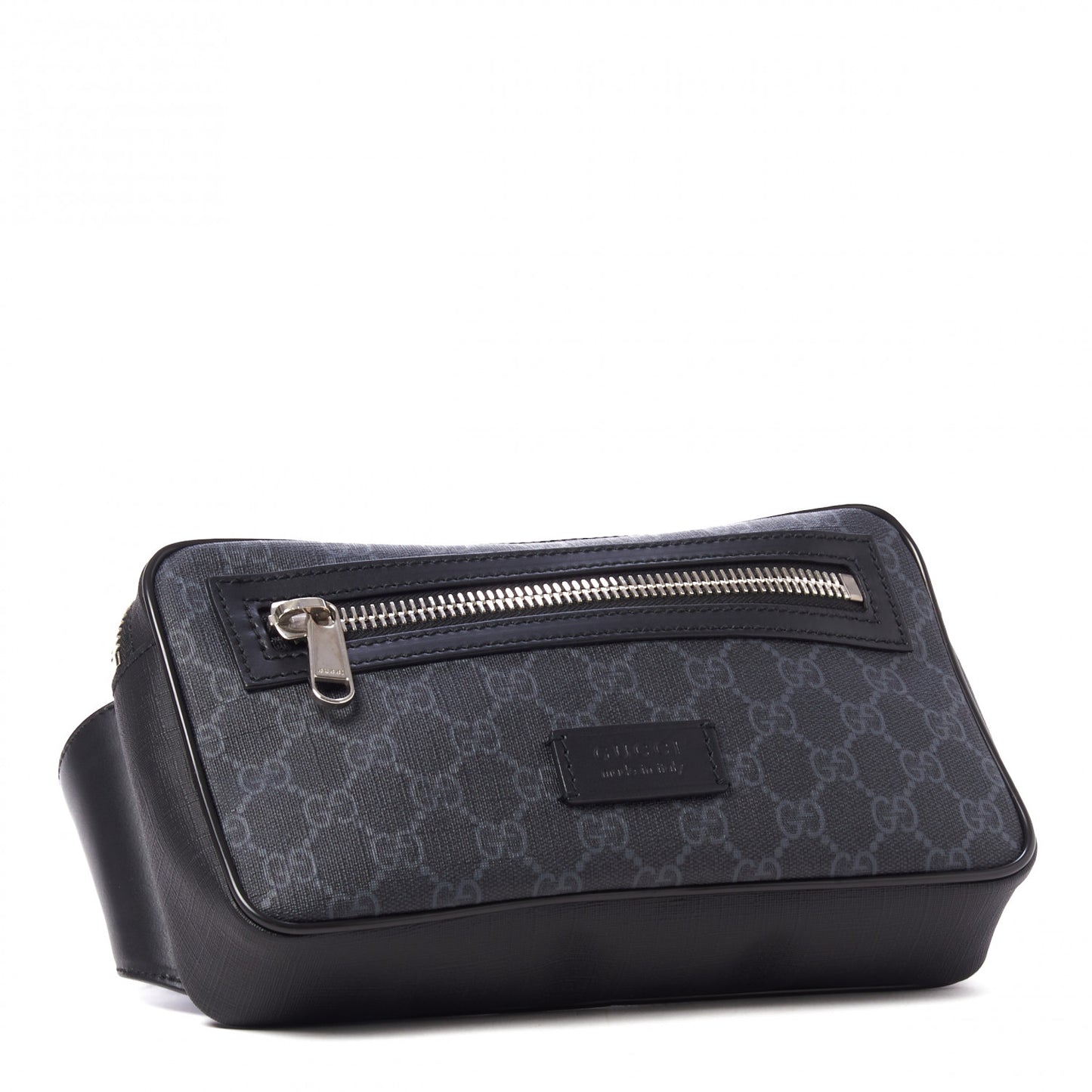 Soft GG Supreme Monogram Web Belt Bag Black Grey