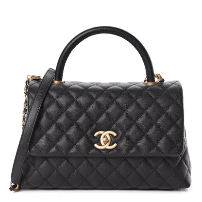 Chanel Caviar Quilted Small Coco Handle Flap Black 1 of 9