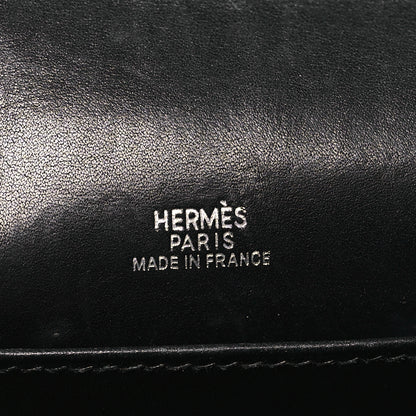 Hermes Tadelakt Kelly Pochette Clutch Black 6 of 9