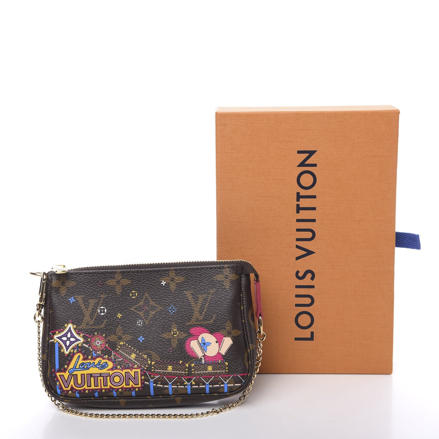 Monogram 2020 Christmas Animation Roller Coaster Mini Pochette Accessories Pivoine