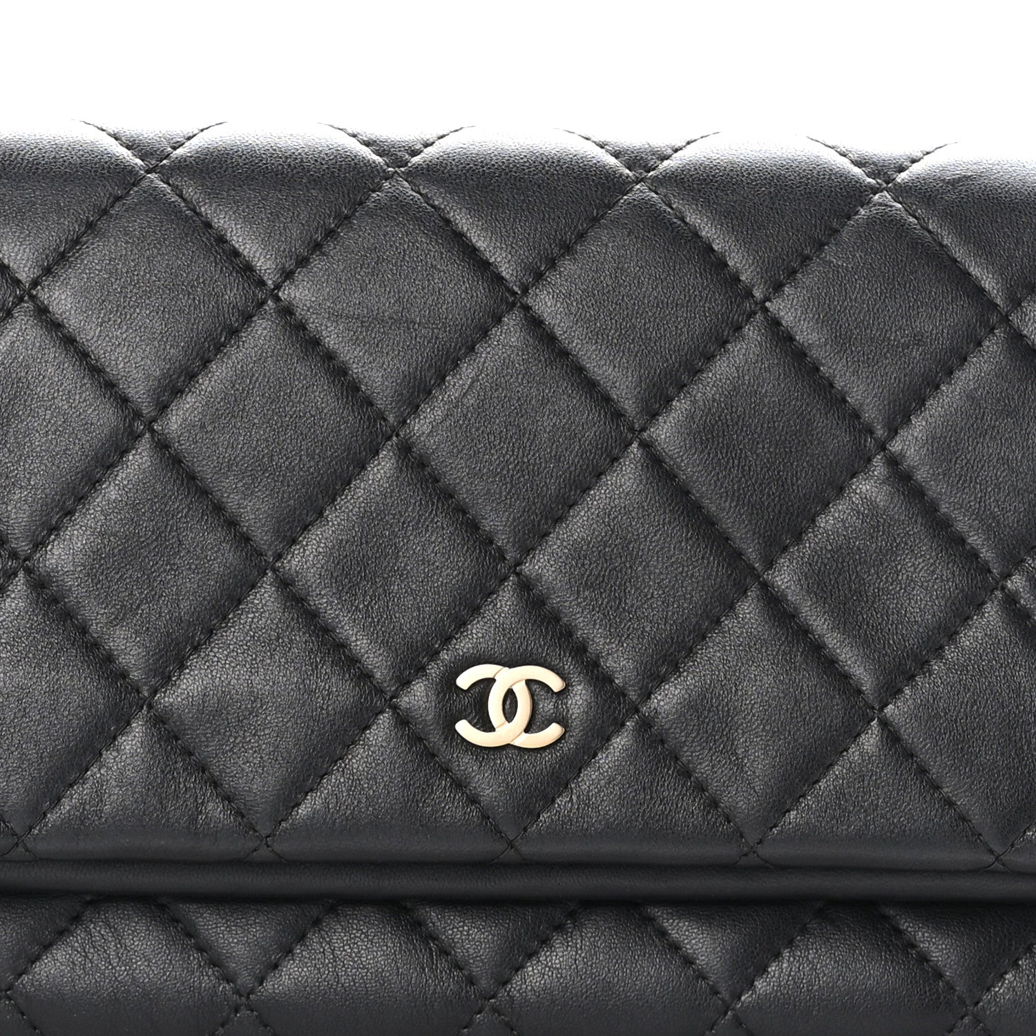 Chanel Lambskin Quilted CC Beauty Clutch Black 10 of 11