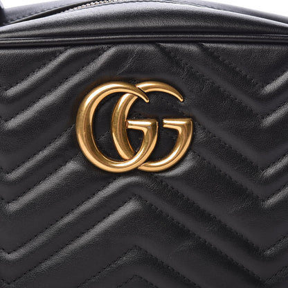 Gucci Calfskin Matelasse Small GG Marmont Chain Shoulder Bag Black 11 of 11