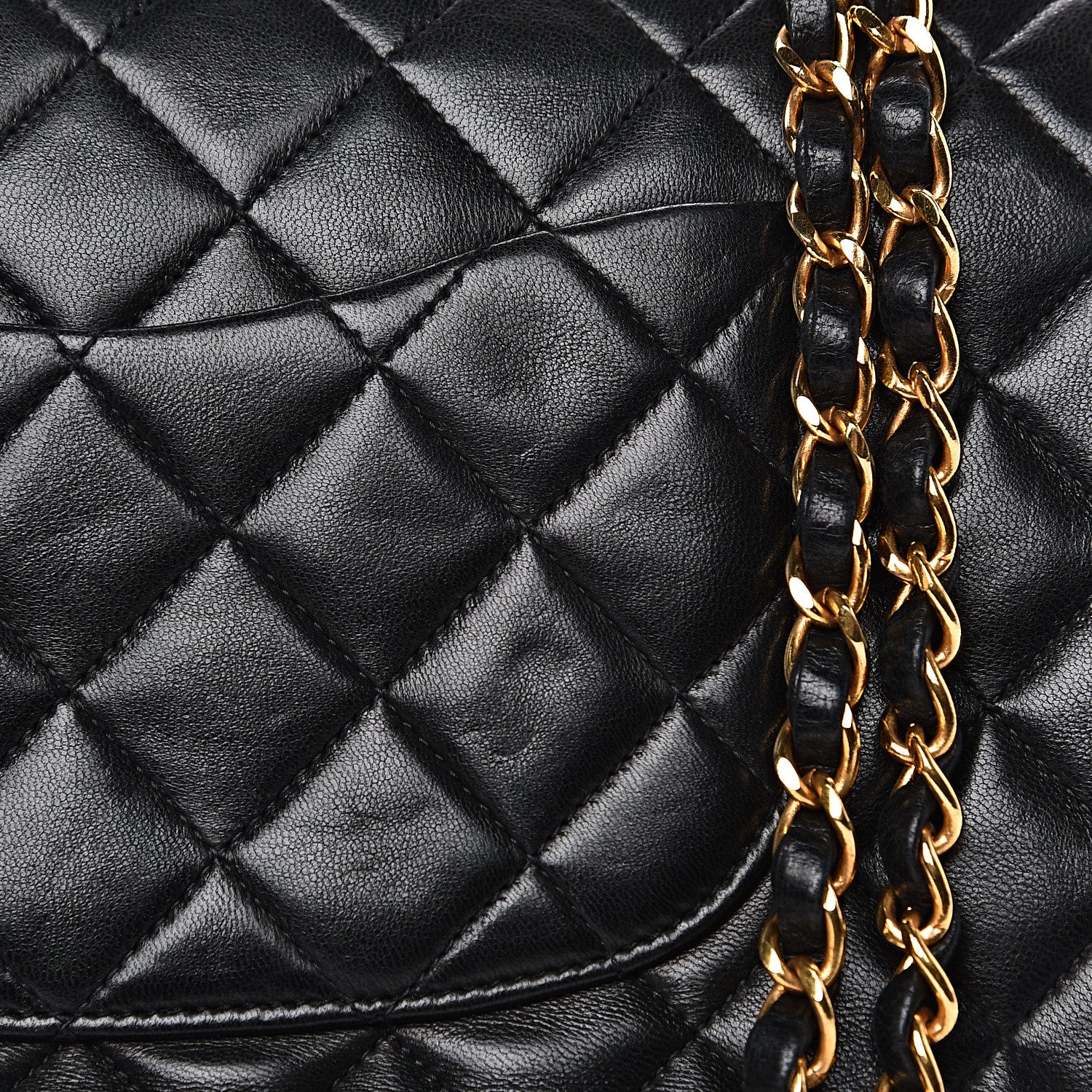 Chanel Lambskin Quilted Medium Double Flap Black 14 of 18