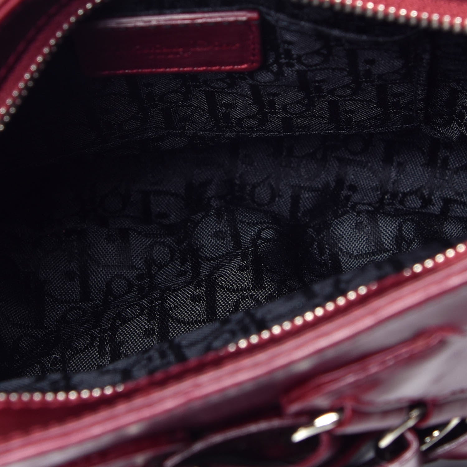 Christian Dior Calfskin Ballet Bag Dark Red 5 of 8