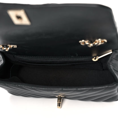 Chanel Calfskin Chevron Quilted Medium Statement Flap Black 5 of 16