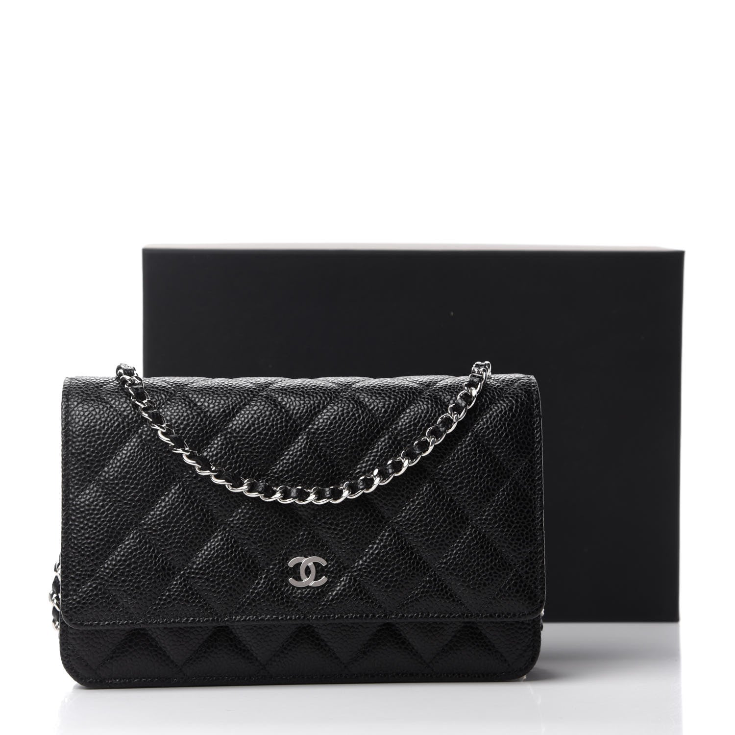 Chanel Caviar Quilted Wallet On Chain WOC Black 11 of 11