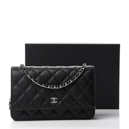 Chanel Caviar Quilted Wallet On Chain WOC Black 11 of 11