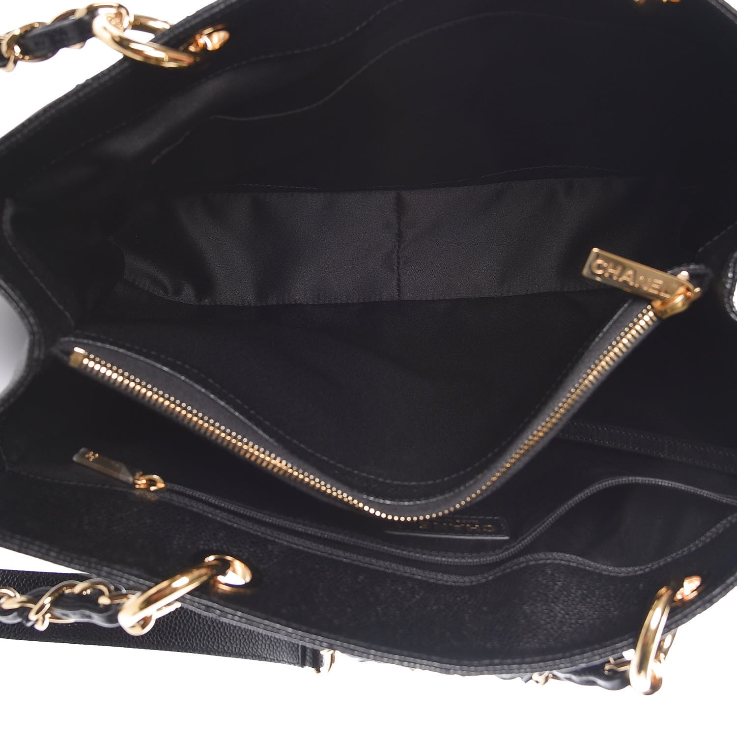 Chanel Caviar Quilted Grand Shopping Tote GST Black 6 of 10