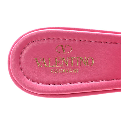 Valentino Garavani Nappa Enamel Quilted Monochrome Roman Stud 65mm Slide Sandals 39.5 Pink 8 of 10