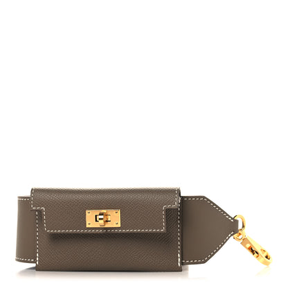 Hermes Swift Epsom Pocket Kelly Shoulder Strap Etoupe 1 of 4