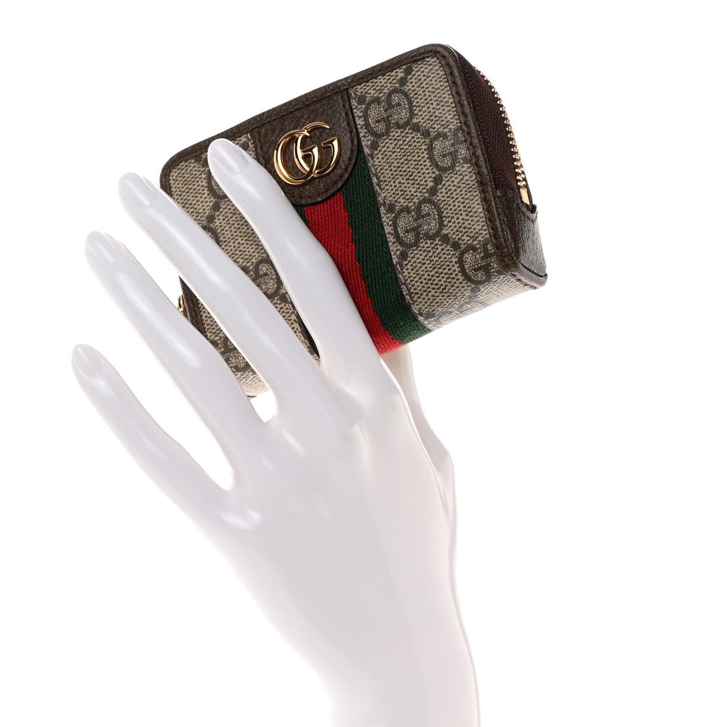 GG Supreme Monogram Web Ophidia Playing Card Case Beige New Acero