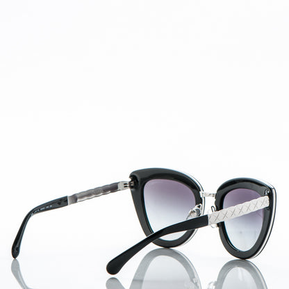 Chanel Cat Eye Quilted Sunglasses 5368 Black 3 of 6