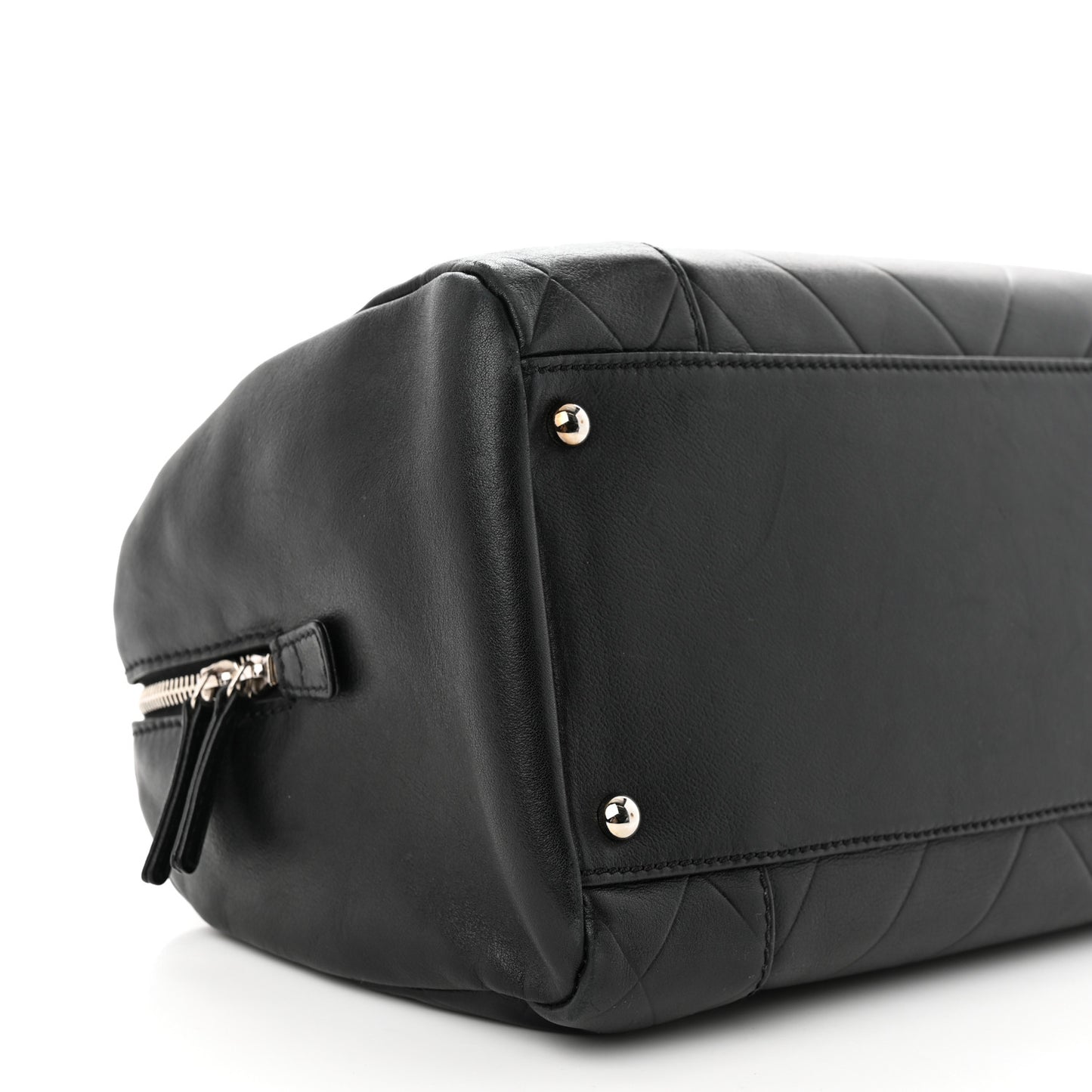 Calfskin Chevron CC All Day Long Boston Black