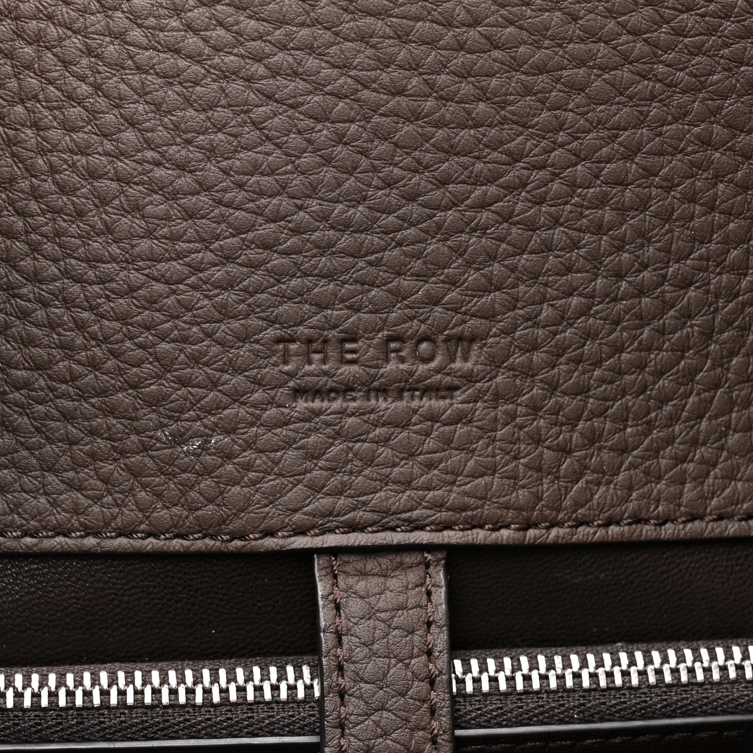 The Row Grained Calfskin Margaux Shoulder 12 Deep Brown 6 of 10