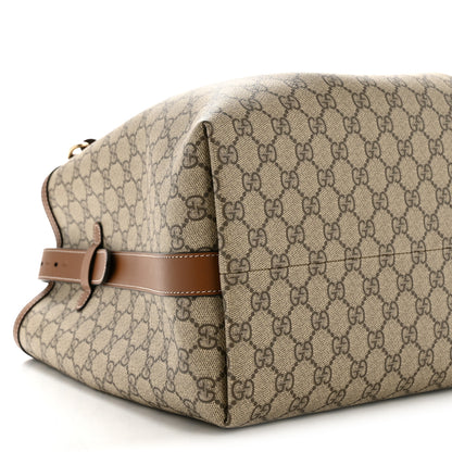 Gucci GG Icon Monogram Padlock Shoulder Bag Beige Dark Brown 9 of 15