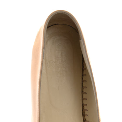 Chanel Lambskin CC Espadrilles 39 Beige Black 7 of 10