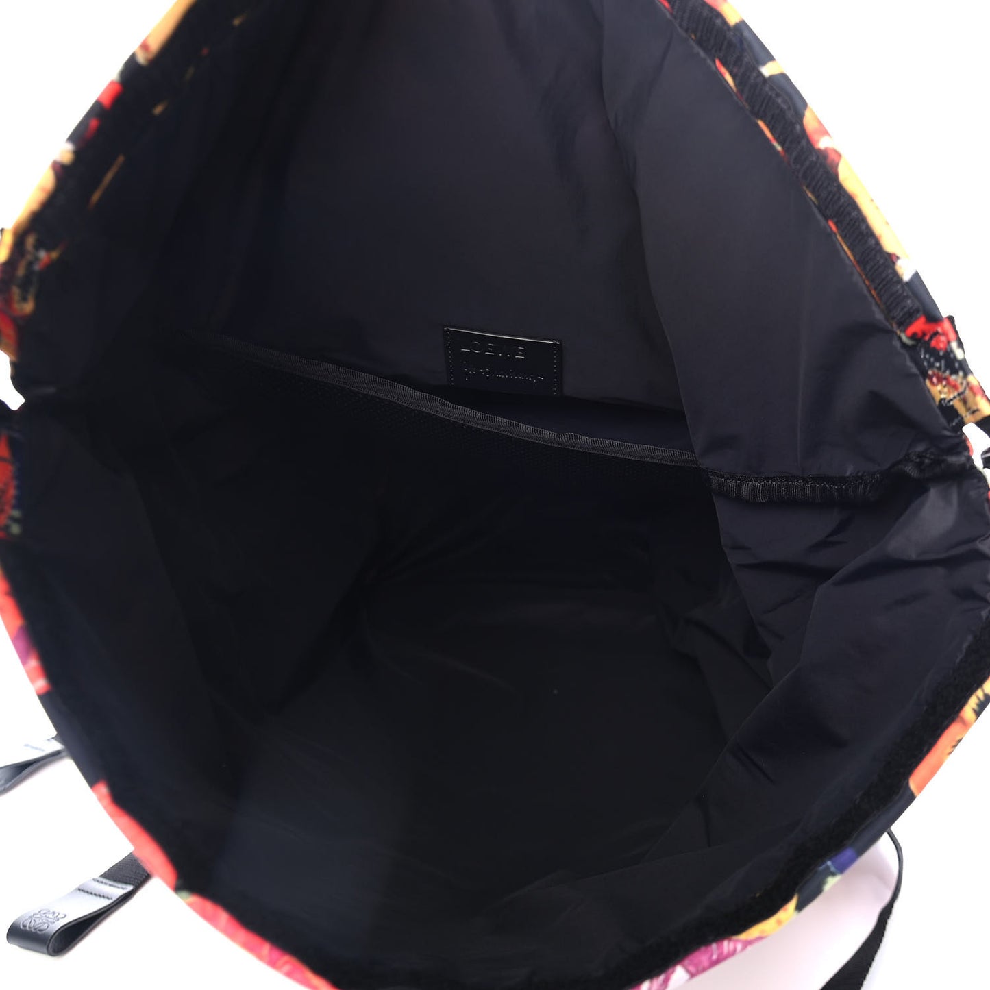 X JOE BRAINARD Nylon Pansies Print Roll Top Backpack Multicolor