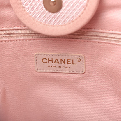 Chanel Mixed Fibers Calfskin Medium Deauville Tote Pink 8 of 10