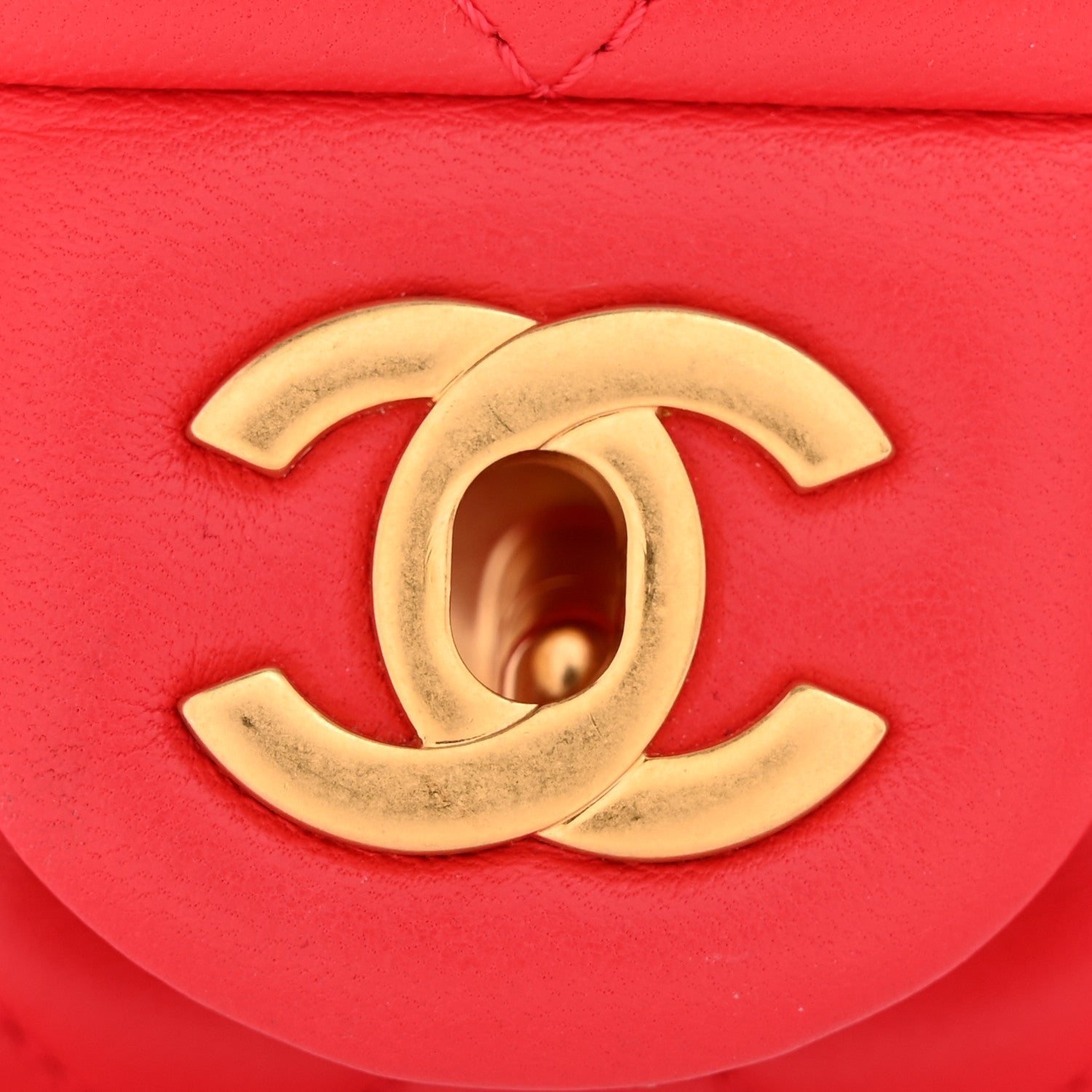 Chanel Lambskin Quilted Mini Pearl Crush Flap Red 11 of 11