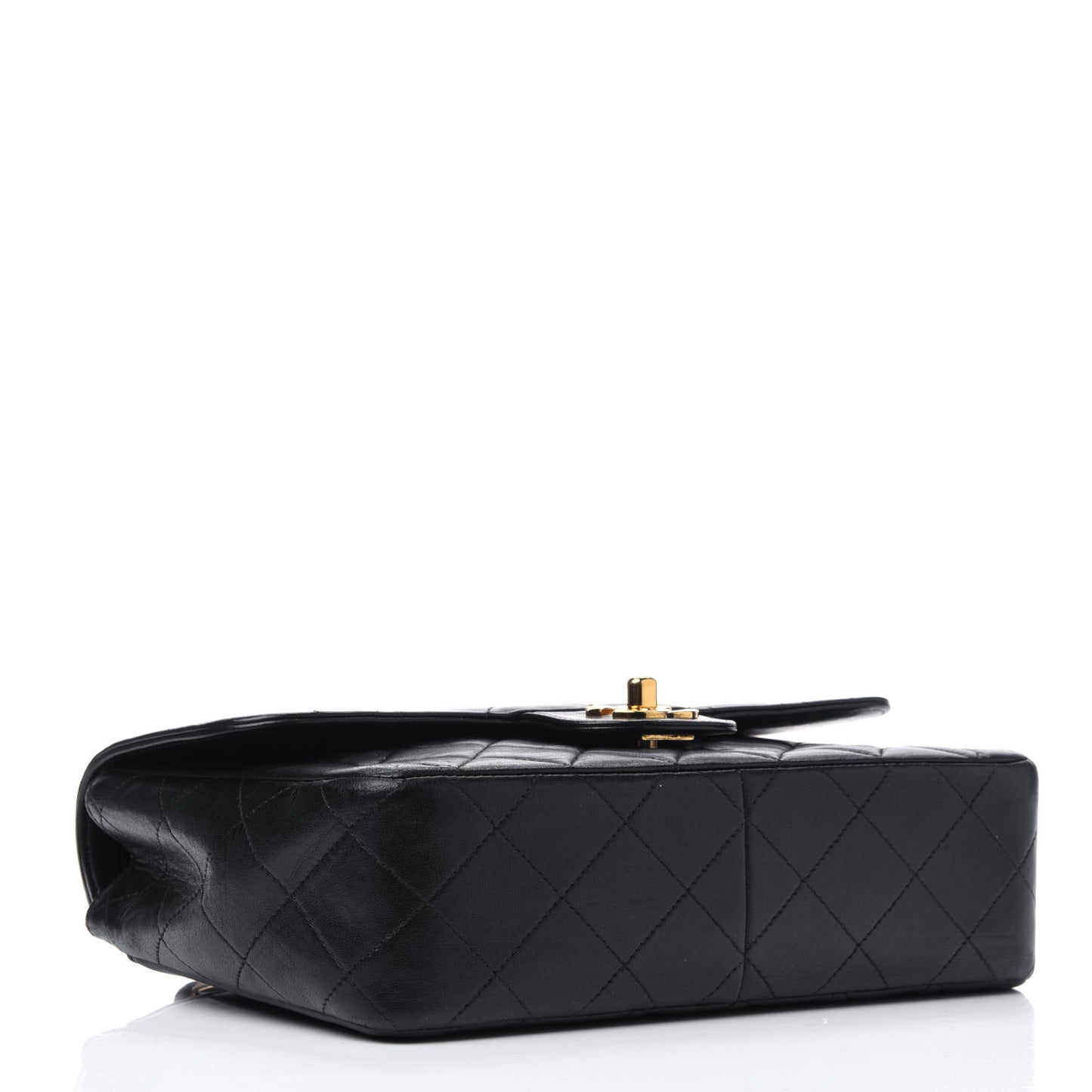 Lambskin Quilted Small Single Flap Black