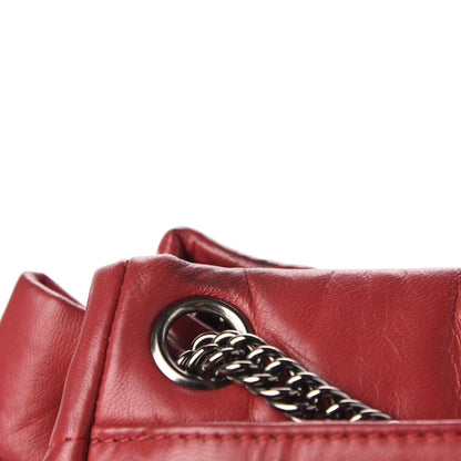 Chanel Lambskin Square Stitched Lax Accordion Shoulder Bag Red 12 of 14