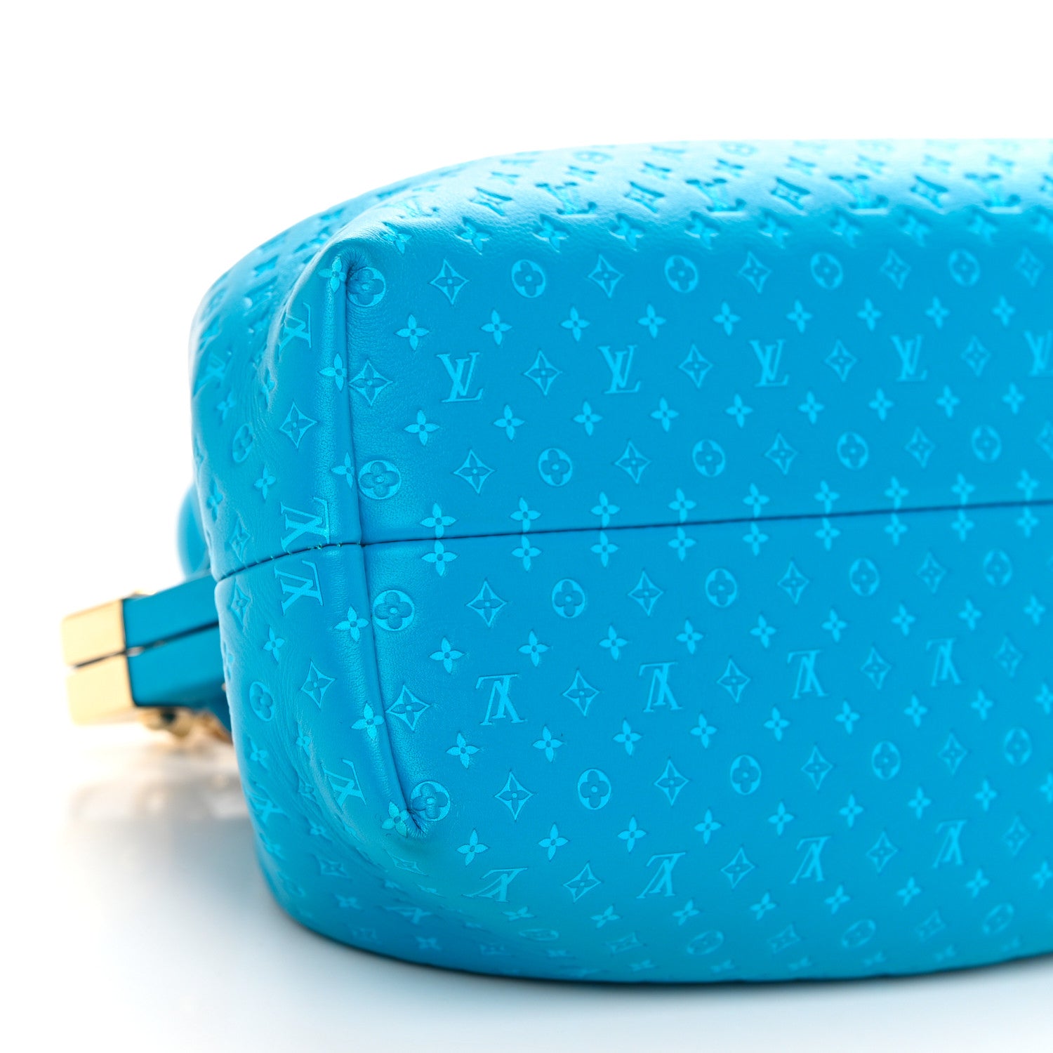 Louis Vuitton Calfskin Nanogram Embossed Clutch Bleu 8 of 10