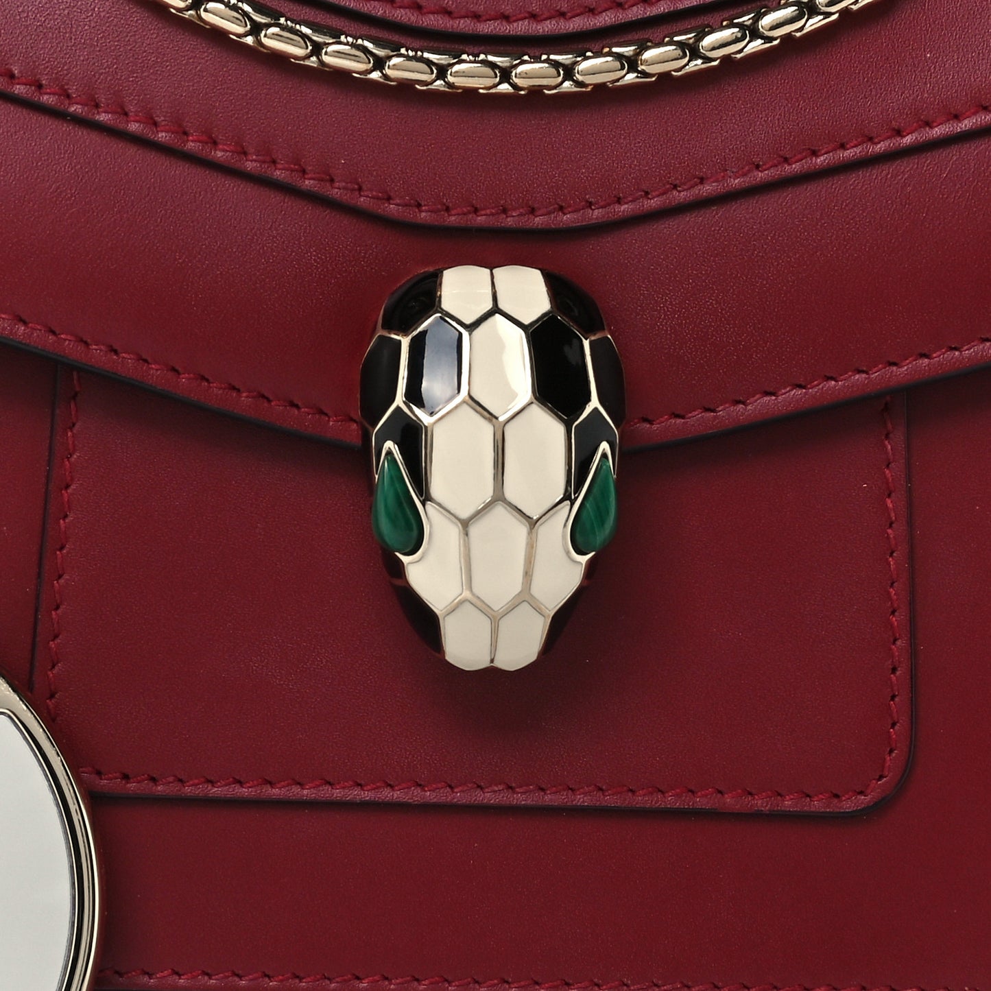 Calfskin Serpenti Forever Crossbody Bag Dark Red