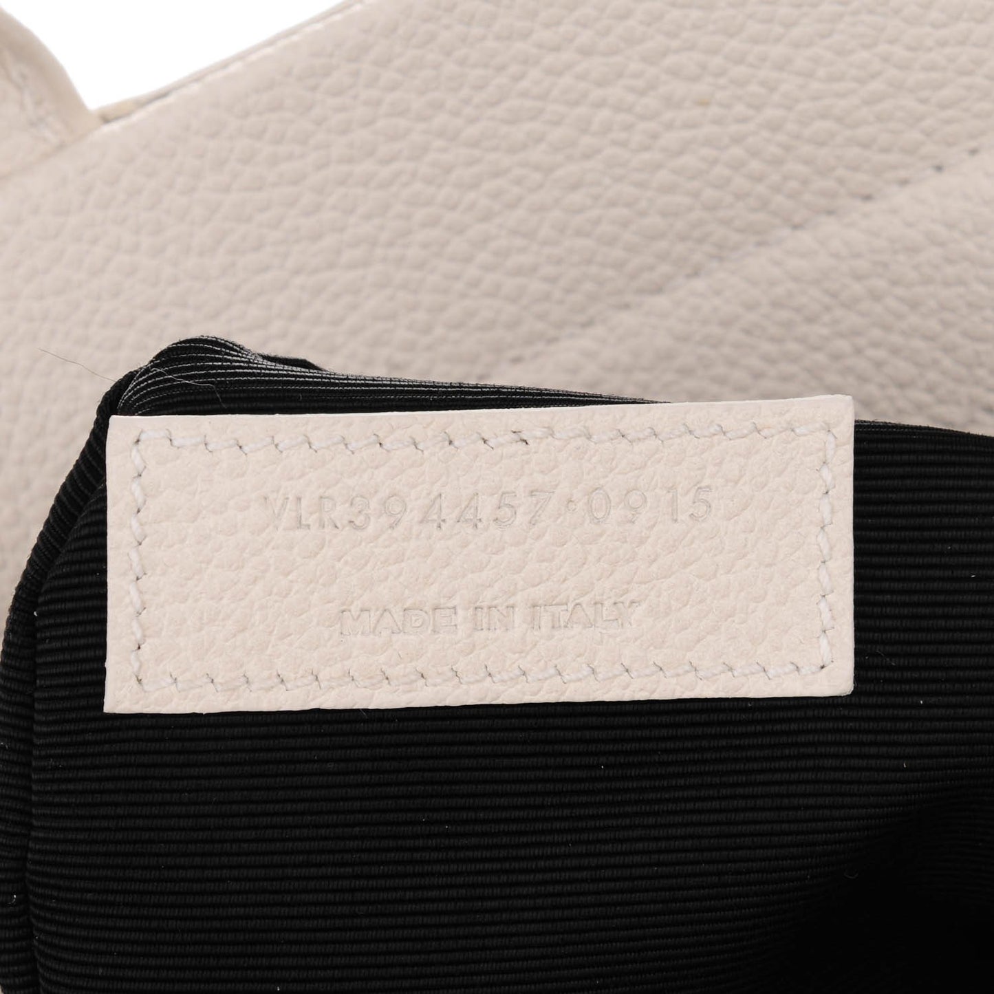 Grained Calfskin Medium Cabas Rive Gauche Dove White