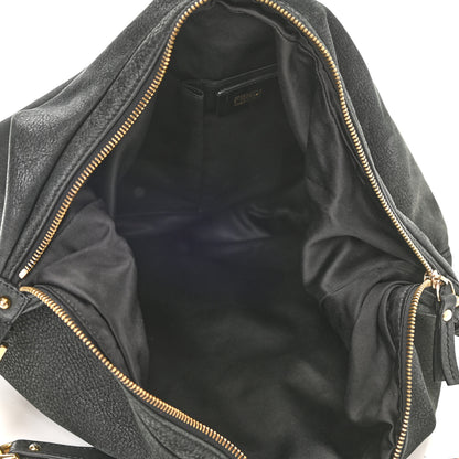 Fendi Vitello Savana Forever Hobo Black Tartaruga Natural 5 of 9