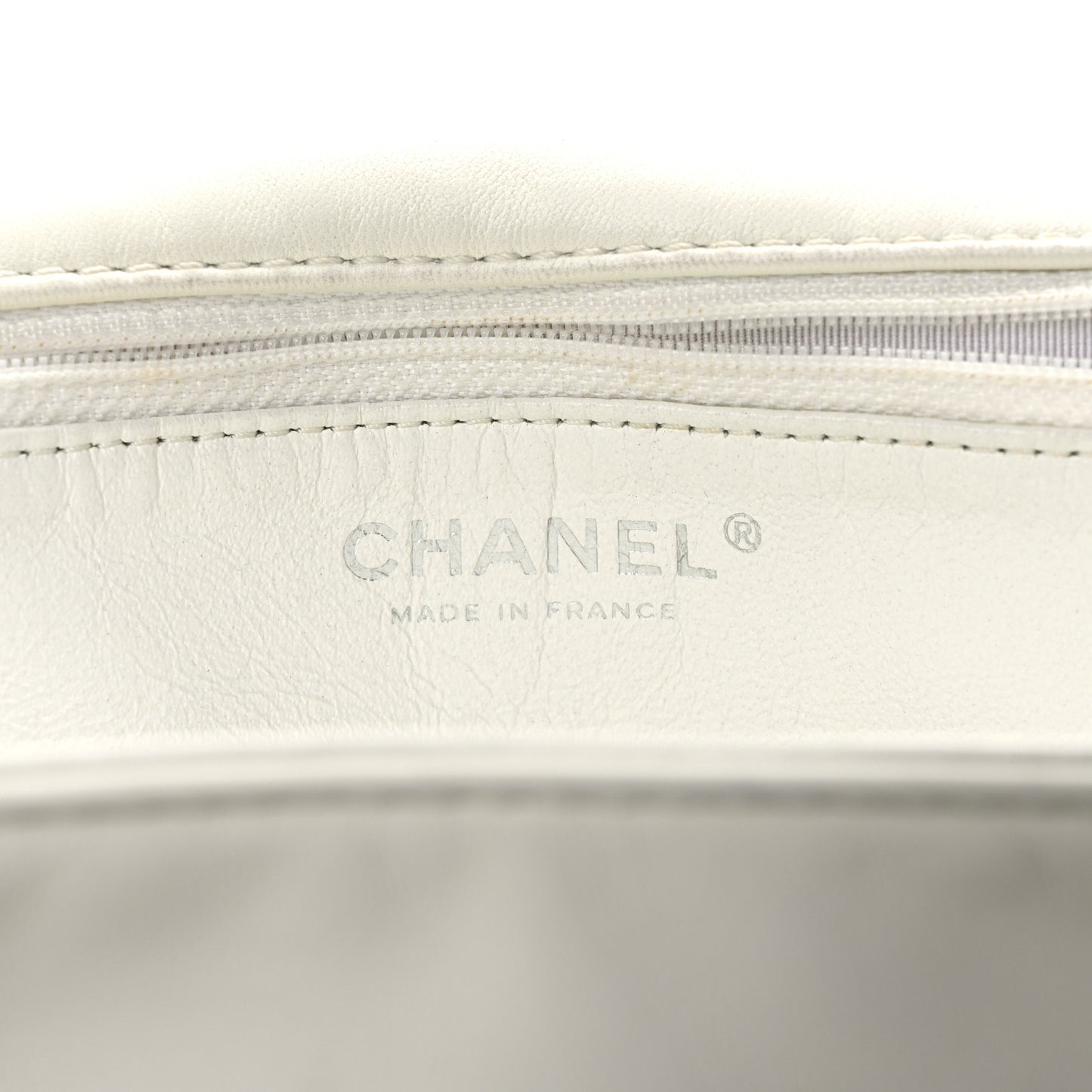 Lambskin Sensual Accordion Flap White