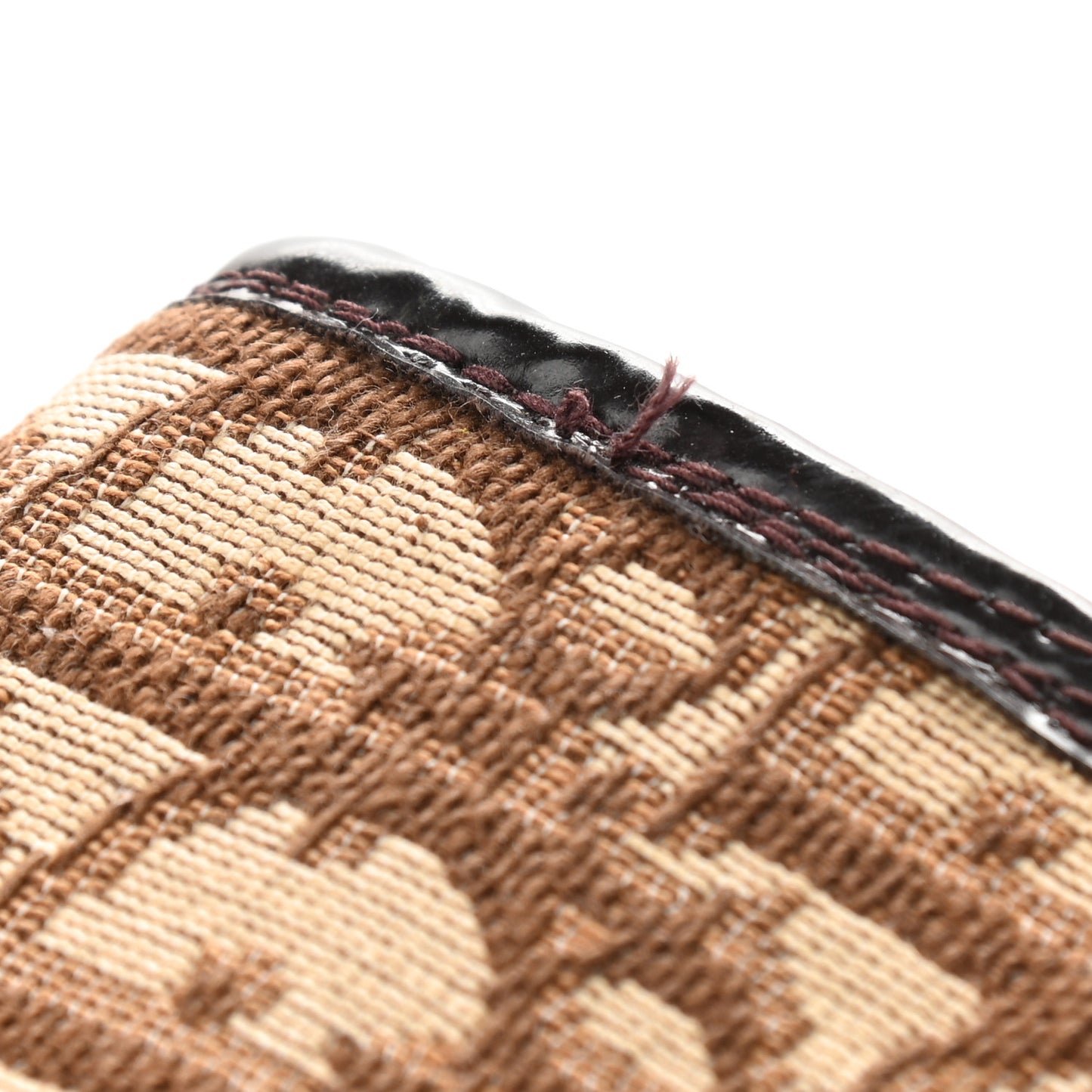 Monogram Fold Over Clutch Brown