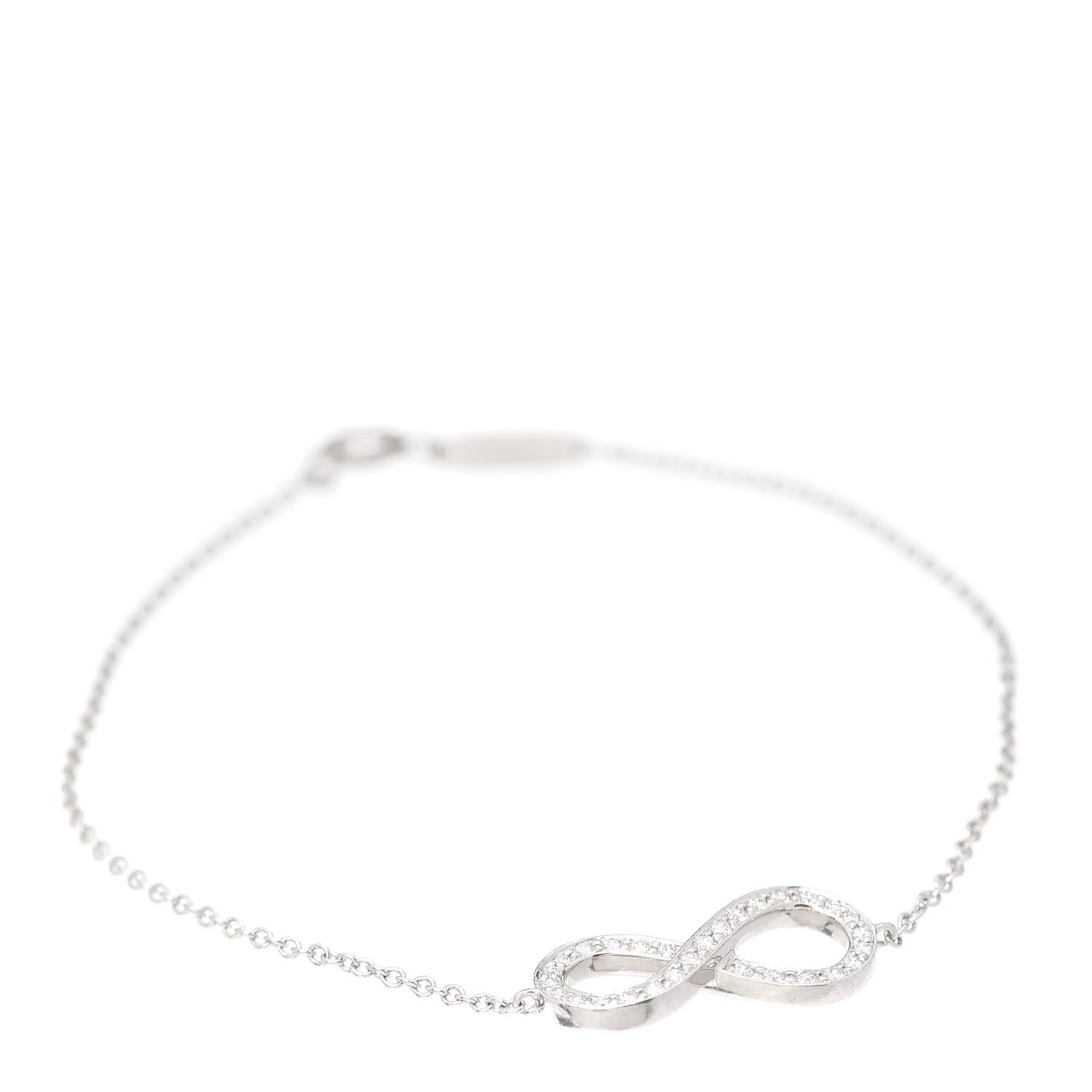 Tiffany Platinum Diamond Infinity Bracelet 6 of 7