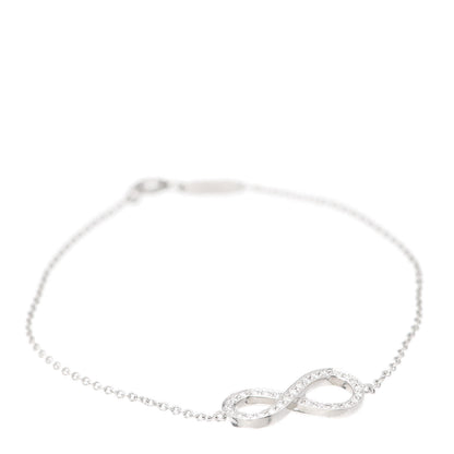 Tiffany Platinum Diamond Infinity Bracelet 6 of 7