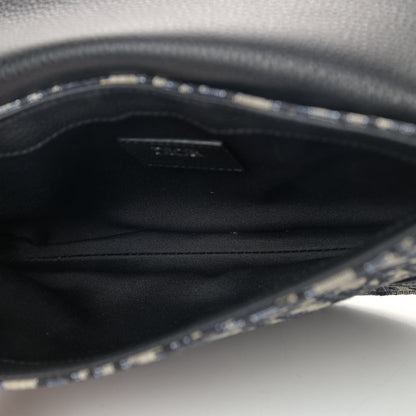 Christian Dior Oblique Saddle Messenger Pouch Beige Black 5 of 9