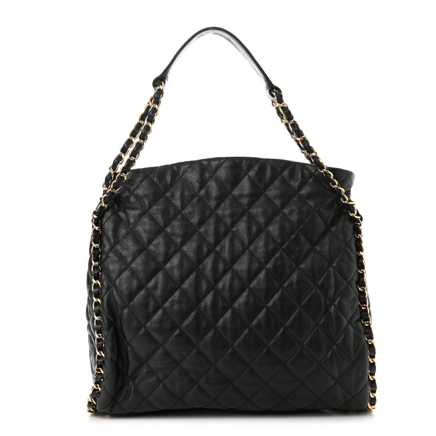 Chanel Calfskin Quilted Large Chain Me Hobo Black 1 of 12