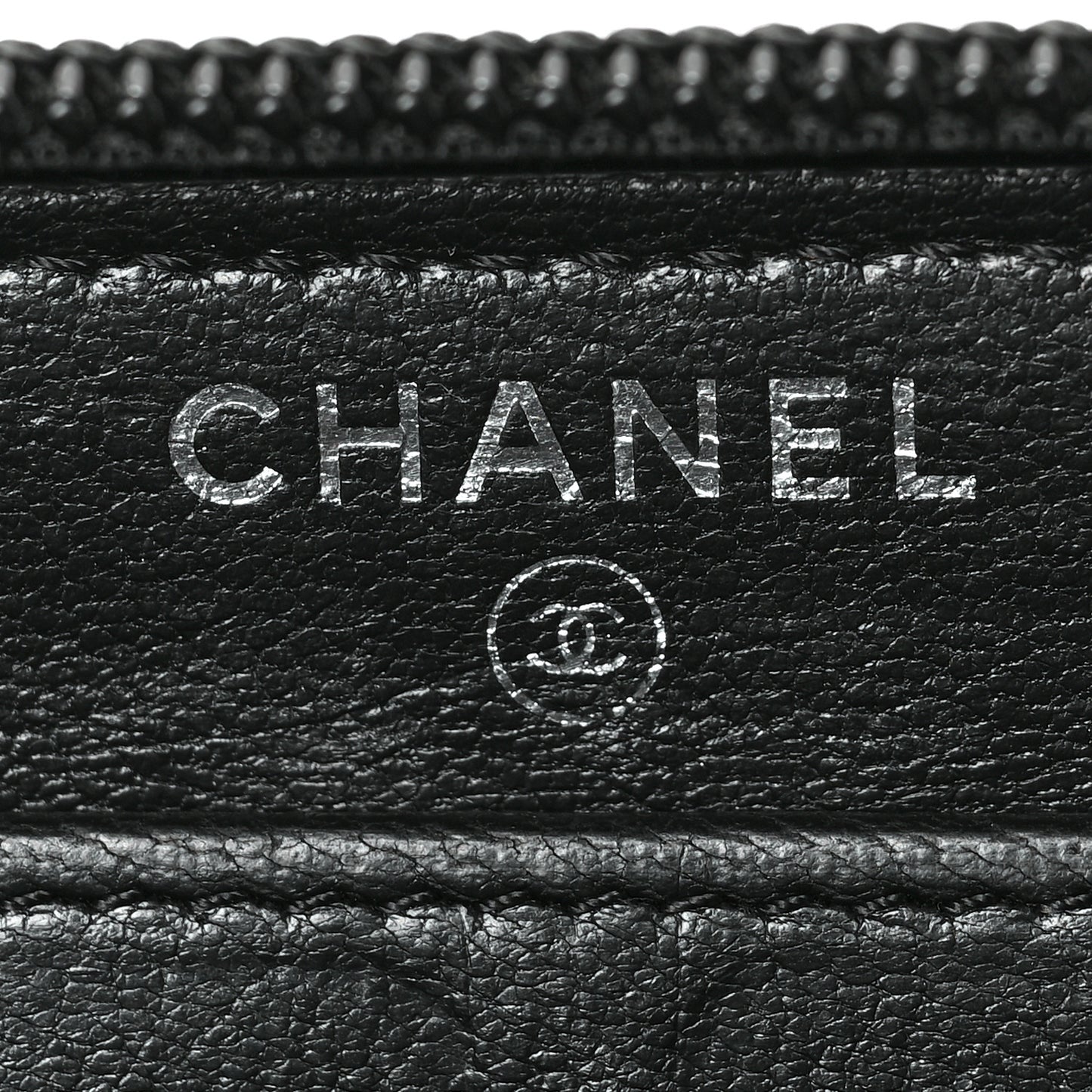 Lambskin Quilted Boy Zip Around Wallet Black