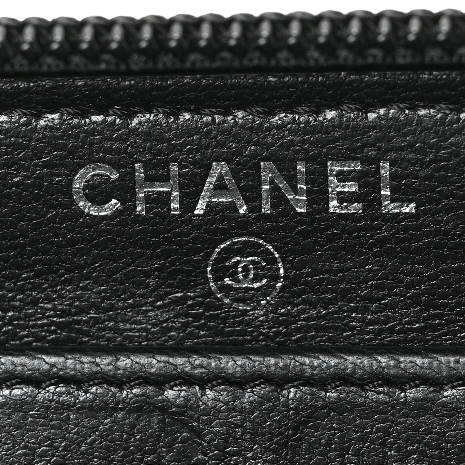 Chanel Lambskin Quilted Boy Zip Around Wallet Black 5 of 6