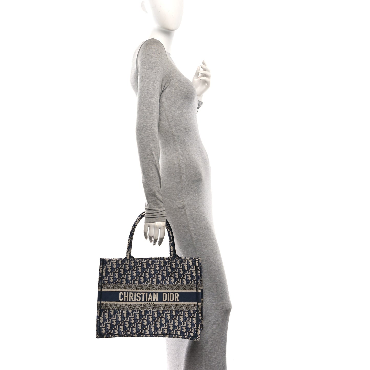 Oblique Medium Book Tote Blue Multicolor