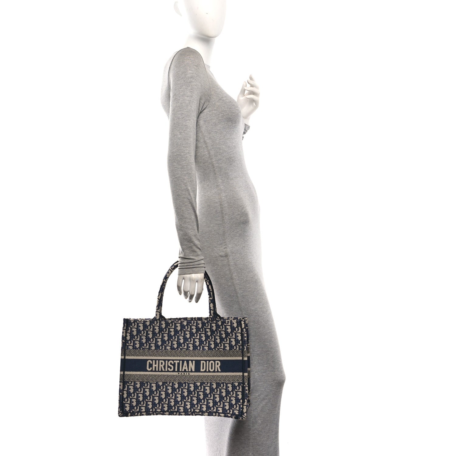 Christian Dior Oblique Medium Book Tote Blue Multicolor 2 of 10