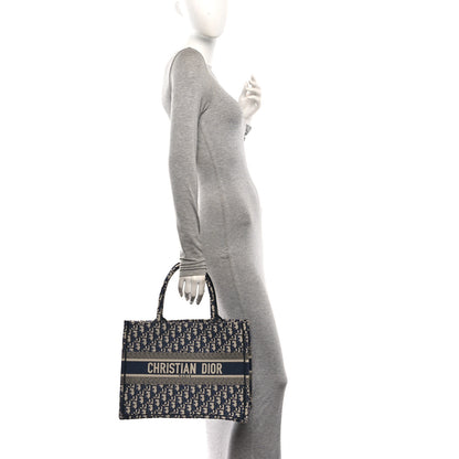 Christian Dior Oblique Medium Book Tote Blue Multicolor 2 of 10