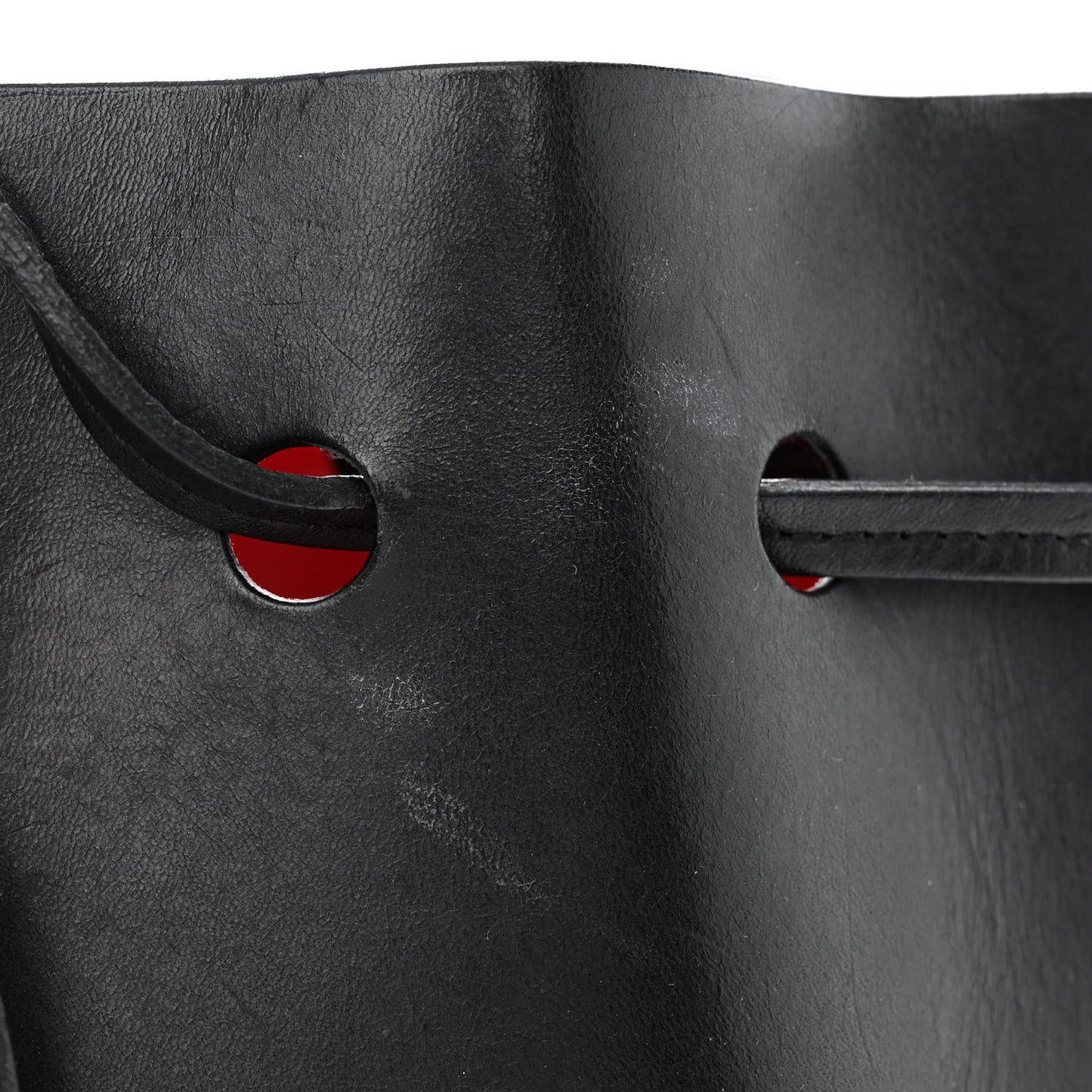 Calfskin Mini Bucket Bag Black Flamma