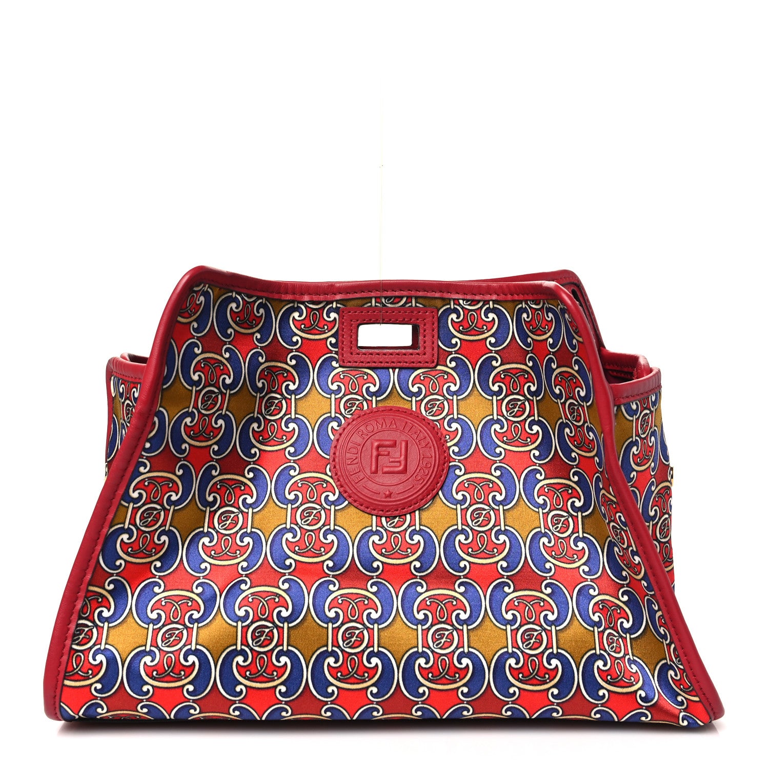 Fendi Fabric Grille Royale Print Stamp Patch Mini Peekaboo Defender Cover Red Blue Strawberry 1 of 9