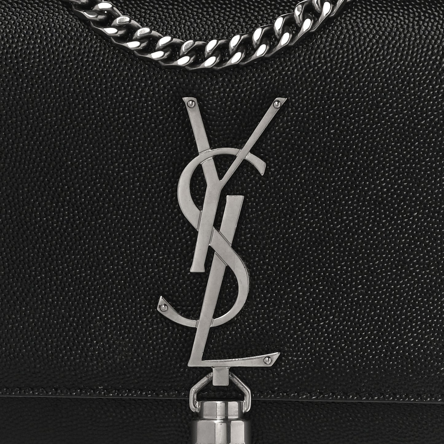 Grain De Poudre Small Classic Monogram Kate Tassel Satchel Black