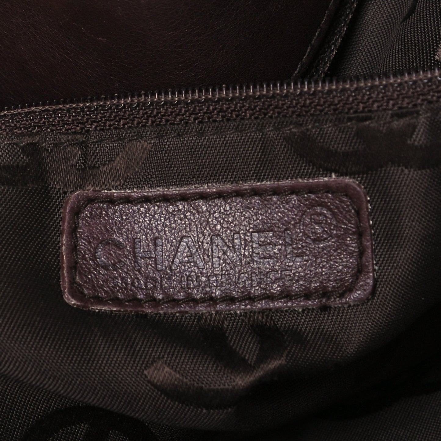 Lambskin North South Tote Burgundy