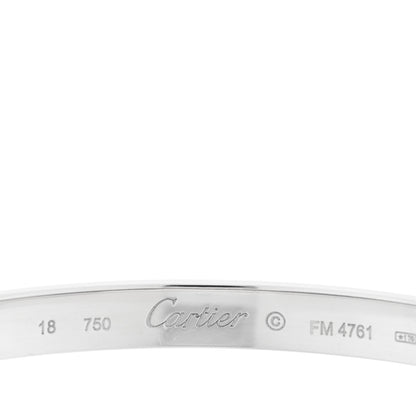 Cartier 18K White Gold LOVE Bracelet 18 3 of 5