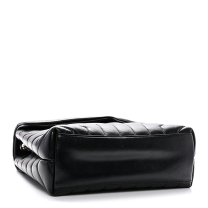 Saint Laurent Calfskin Y Quilted Monogram Small Loulou Chain Satchel Black 4 of 10