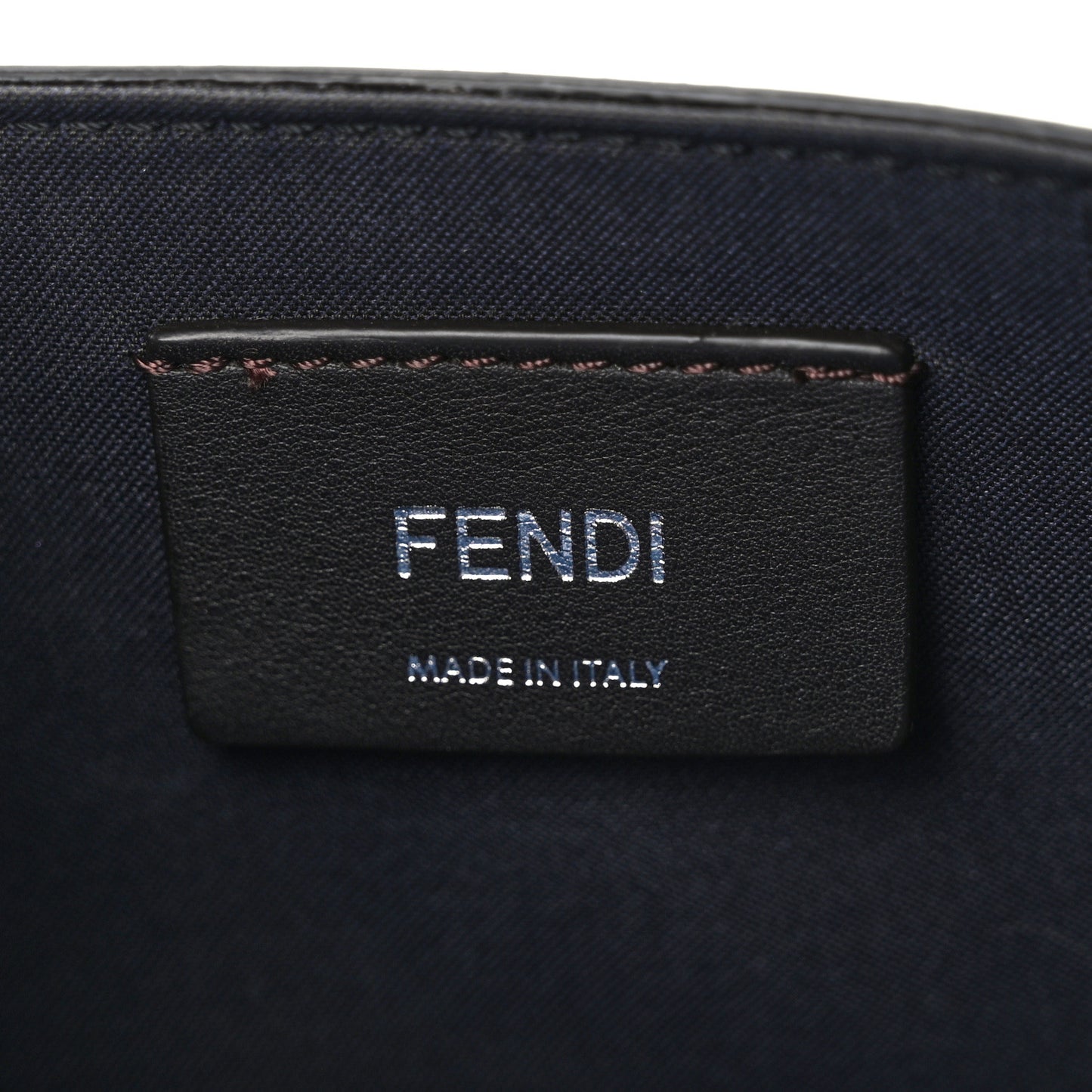 Vitello Liberty F is Fendi Bi-Color FF 1974 Embossed Envelope Belt Bag Maya Black Nebula
