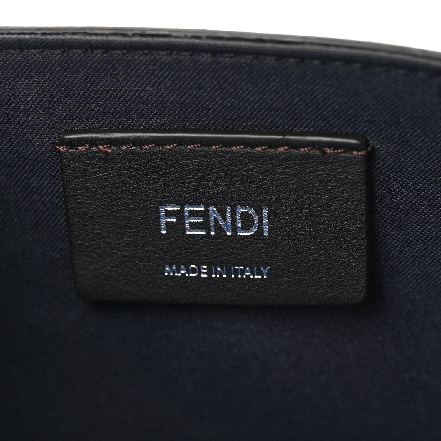 Fendi Vitello Liberty F is Fendi Bi-Color FF 1974 Embossed Envelope Belt Bag Maya Black Nebula 6 of 9