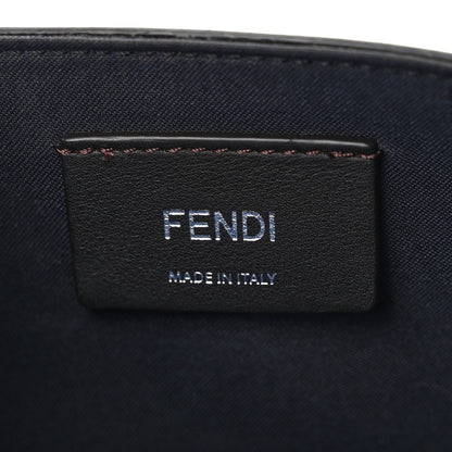 Fendi Vitello Liberty F is Fendi Bi-Color FF 1974 Embossed Envelope Belt Bag Maya Black Nebula 6 of 9