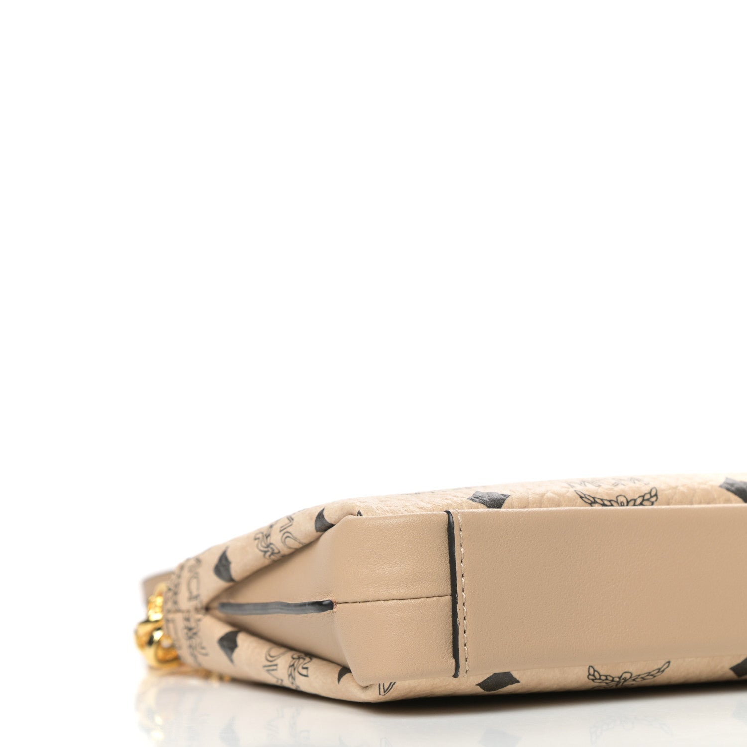 MCM Visetos Medium Millie Chain Crossbody Bag Beige 8 of 10